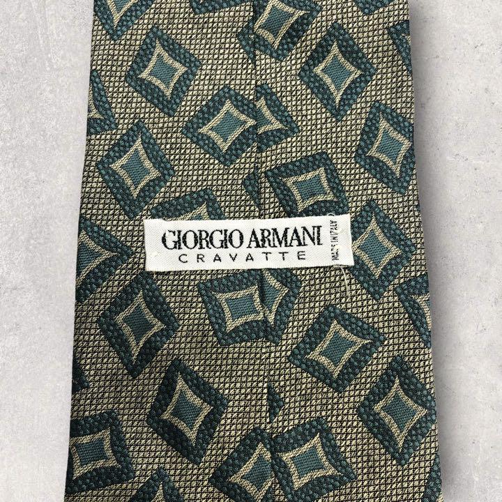 [4217] Good product! GIORGIO ARMANI Necktie Green