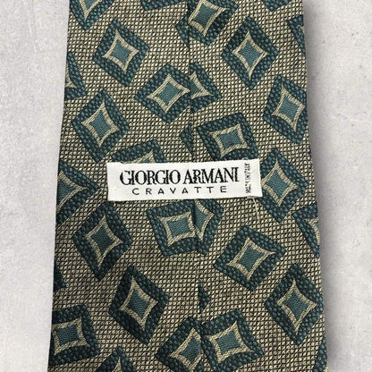 [4217] Good product! GIORGIO ARMANI Necktie Green