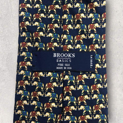 [4263] Good product! Brooks Brothers (basic) Necktie Elephant Pattern