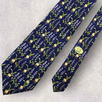 [4950] Beautiful item! Dunhill tie, blue, bulb pattern 