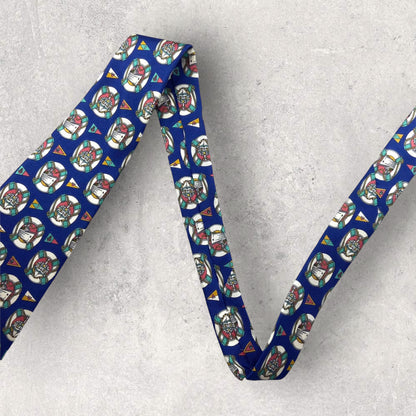 [3136] Good product! dunhill Dunhill necktie blue system whole pattern