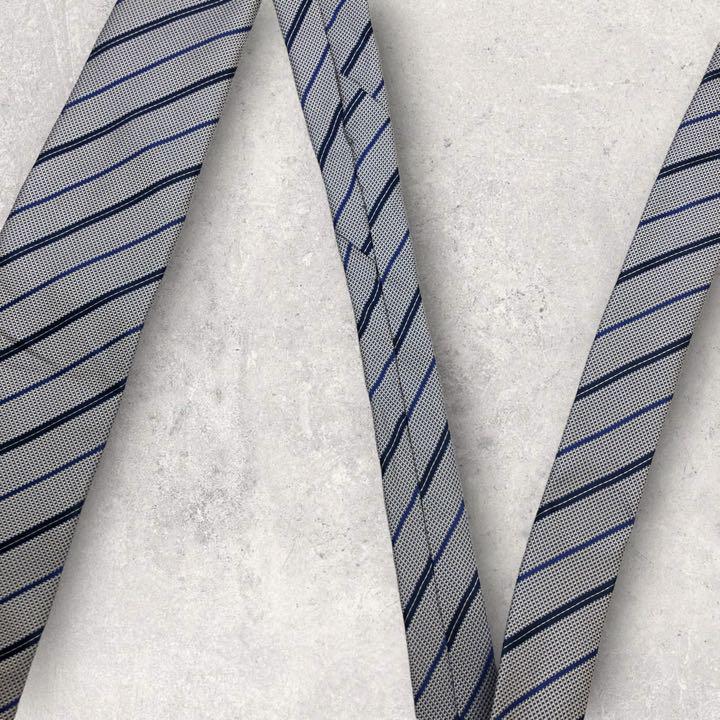 [4179] Beautiful product! Takeokikuchi Necktie Blue Stripe
